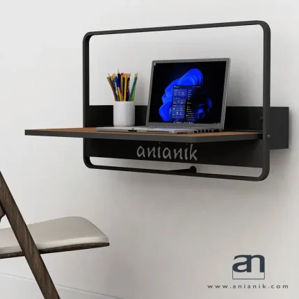 میز تحریر دیواری تاشو مدل تیما آنیانیک باز شده