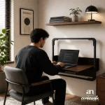 میز تحریر دیواری تاشو مدل تیما آنیانیک