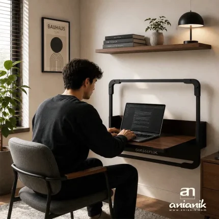 میز تحریر دیواری تاشو مدل تیما آنیانیک